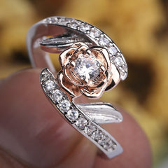 Fashion Rose Gold Ring with Zirconia
