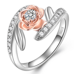 Fashion Rose Gold Ring with Zirconia