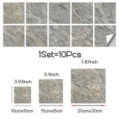 10pcs Waterproof Decorative Marble Tile Stickers