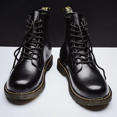 Men's High-Top British Style Leather Martin Boots