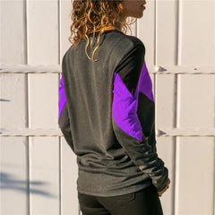 2019 Fall Women's Color Block Long Sleeve T-Shirt