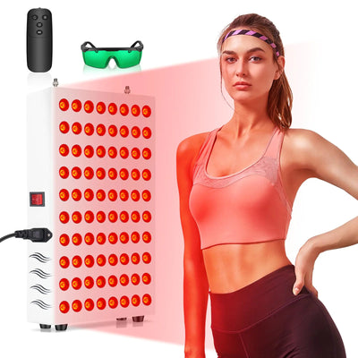 120W Red Light Therapy for Body Yasinaner Red Light Therapy Lamp 660nm Red and 850nm Near Infrared Light Therapy Panel Device for Full Body Face Muscle Skin Beauty
