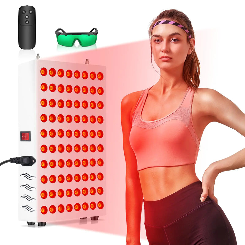 120W Red Light Therapy for Body Yasinaner Red Light Therapy Lamp 660nm Red and 850nm Near Infrared Light Therapy Panel Device for Full Body Face Muscle Skin Beauty