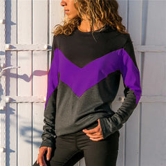 2019 Fall Women's Color Block Long Sleeve T-Shirt