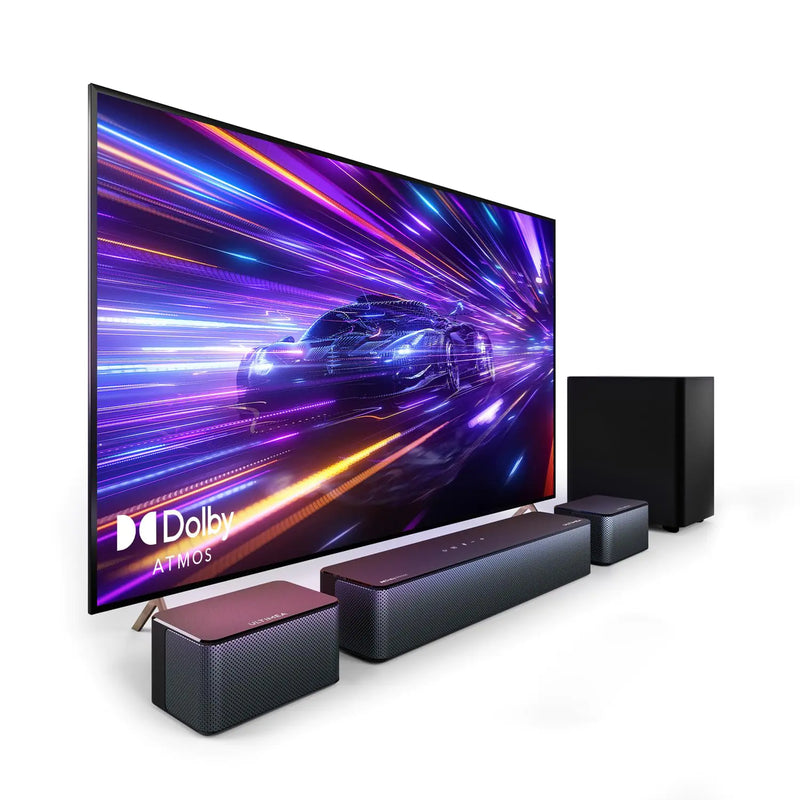 ULTIMEA 5.1 Sound Bar with Dolby Atmos Wireless Subwoofer 410W Peak Power Bass Boost and Surround Adjustable Poseidon D60 (Renewed Condition: Good)