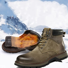 Men's High Top British Winter Leather Martin Boots