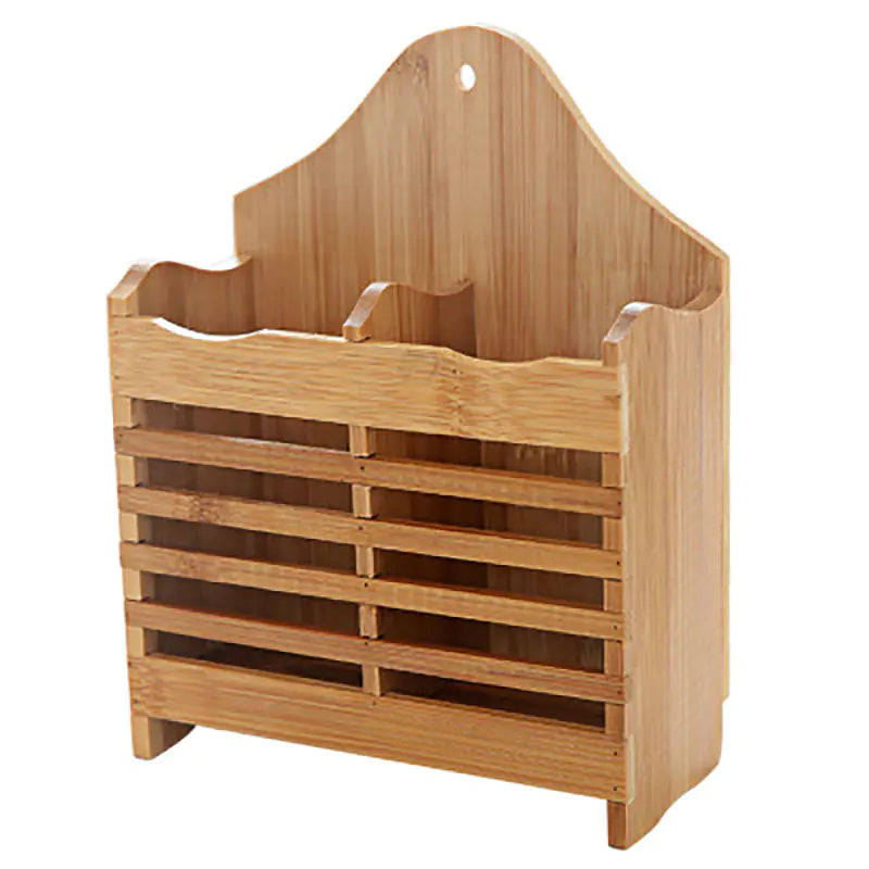 Bamboo and Wood Wall Mounted Chopstick Holder