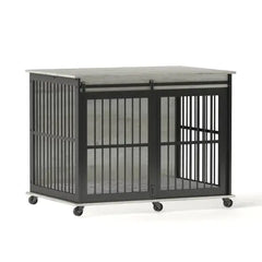 Furniture Dog Cage Sliding Iron Door Dog Cage With Mat