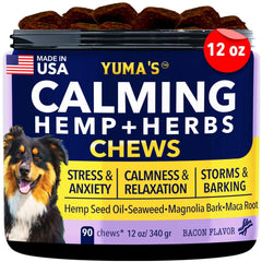 Hemp Calming Chews for Dogs with Anxiety and Stress Dog Calming Treats 90 Chews