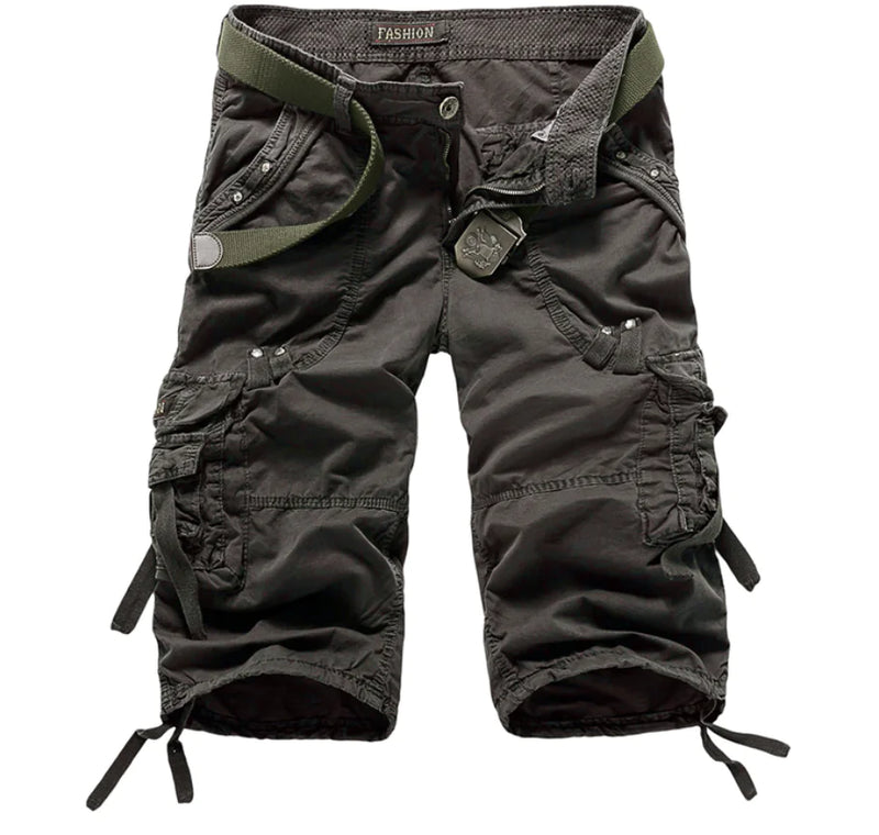Men's Loose Fit Cargo Shorts with Multiple Pockets