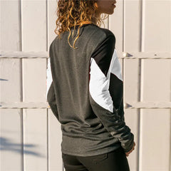 2019 Fall Women's Color Block Long Sleeve T-Shirt
