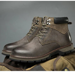 Men's High Top British Winter Leather Martin Boots