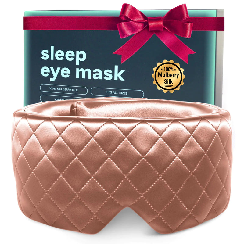 100% Silk Sleep Mask for Men and Women - Luxurious Mulberry Silk Eye Mask for Sleeping - Sleep Mask Blackout Alternative to Eye Masks for Sleep Masks - Blindfold for Sleeping Mask