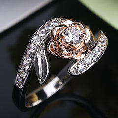 Fashion Rose Gold Ring with Zirconia