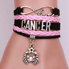 12 Zodiac Woven Bracelets, Couple Leather Bands