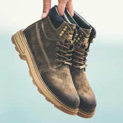 Men's High Top British Winter Leather Martin Boots