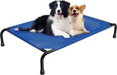 Simple Trending Dog Bed Raised for Extra Large Dog Waterproof XL Pet Cot Breathable Big Dog Bed Load 400lb Blue