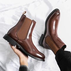British Style Men's Mid-Cut Ankle Chelsea Boots
