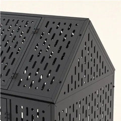 Heavy Duty Dog Crate 45 Inch Indestructible Pet Dog Cage Crate Kennel With Roof Top 2 Doors Removable Trays