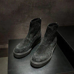 Men's British Style Leather Mid Martin Boots