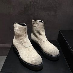 Men's British Style Leather Mid Martin Boots