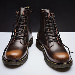 Men's High-Top British Style Leather Martin Boots